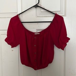 Red crop top